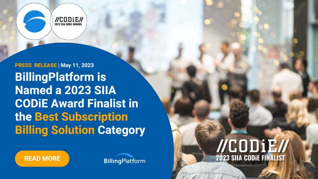 Codie Device CODiE Finalist: Best Subscription Billing Solution | BillingPlatform