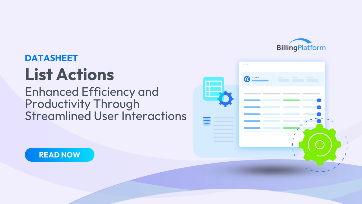 List Actions in BillingPlatform